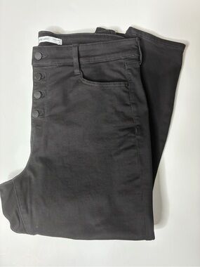 NWOT Nine West Black High-Rise Button-Front Women's Skinny Jeans